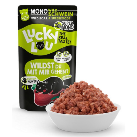 Lucky Lou SuperMono Dzik saszetka 125g - All4Animals