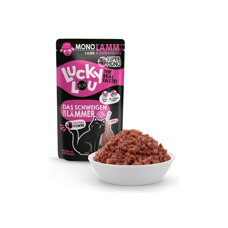 Lucky Lou SuperMono Jagnięcina saszetka 125g - All4Animals