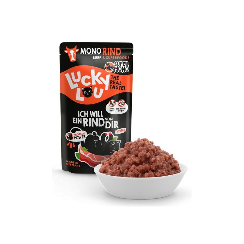 Lucky Lou SuperMono Wołowina saszetka 125g - All4Animals