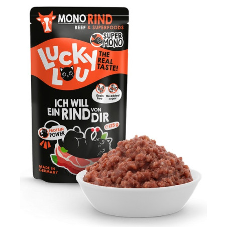 Lucky Lou SuperMono Wołowina saszetka 125g - All4Animals