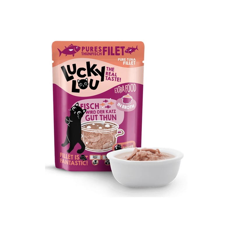 Lucky Lou Extrafood Tuńczyk w bulionie saszetka 70g - All4Animals