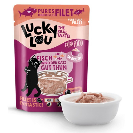 Lucky Lou Extrafood Tuńczyk w bulionie saszetka 70g - All4Animals