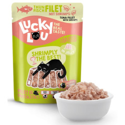Lucky Lou Extrafood Tuńczyk i krewetki w galaretce saszetka 70g - All4Animals