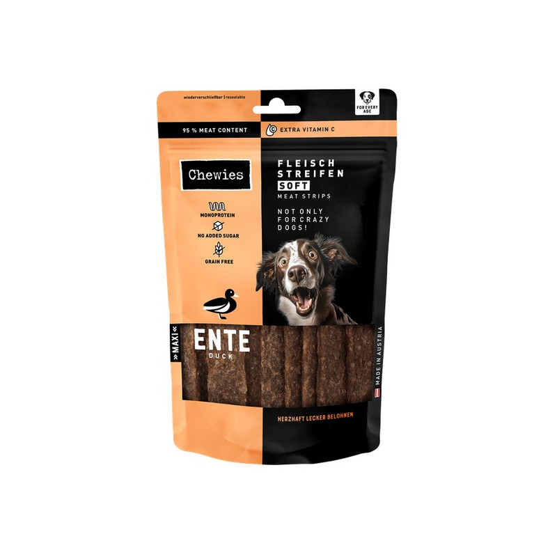Chewies Meat Strips Soft Maxi Kaczka 150g - All4Animals