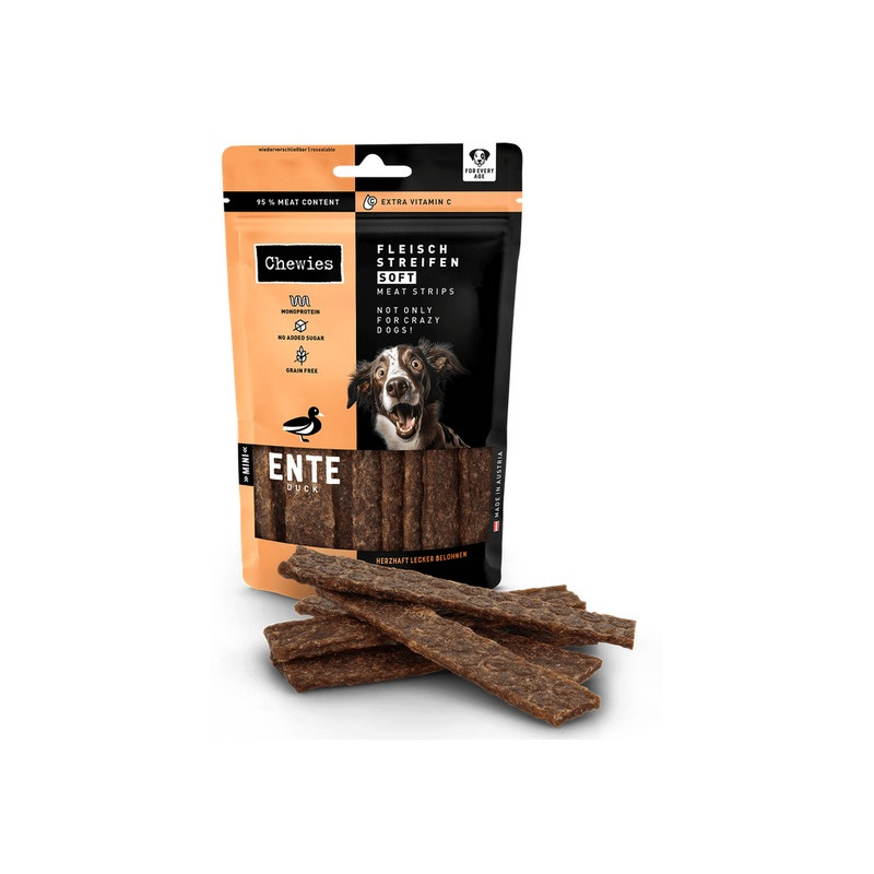 Chewies Meat Strips Soft Mini Kaczka 70g - All4Animals
