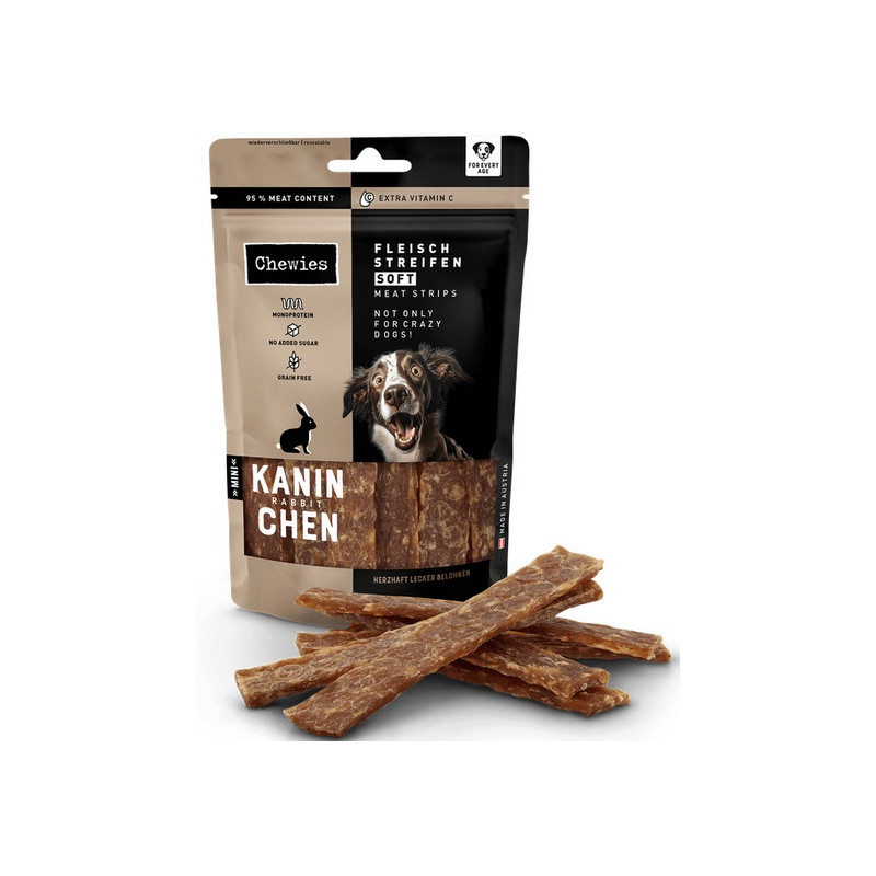 Chewies Meat Strips Soft Mini Królik 70g - All4Animals