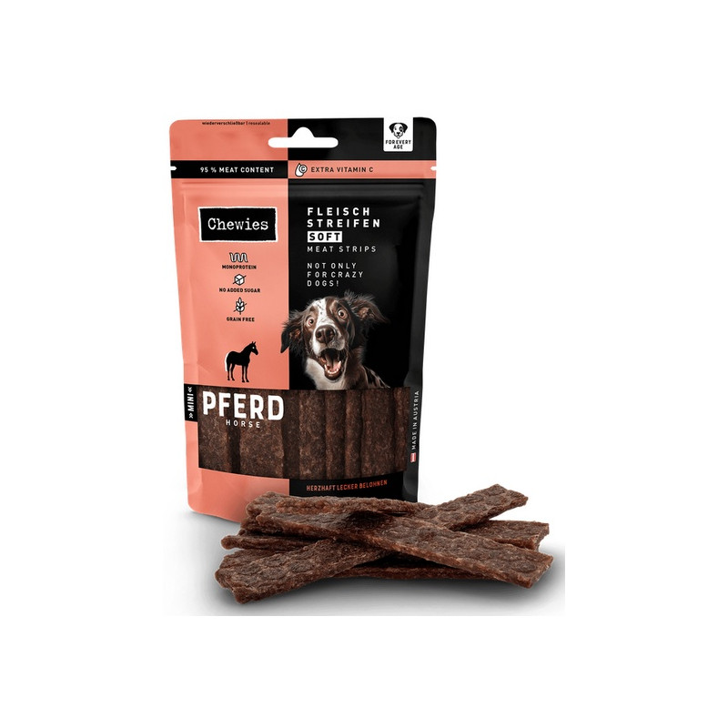 Chewies Meat Strips Soft Mini Konina 70g - All4Animals