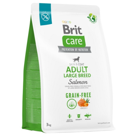 Brit Care Grain Free Adult Large Breed Salmon 3kg - All4Animals