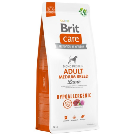 Brit Care Hypoallergenic Adult Medium Lamb 12kg - All4Animals