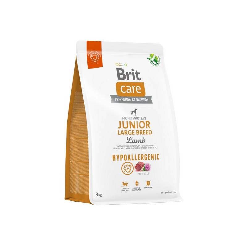 Brit Care Hypoallergenic Junior Large Lamb 3kg - All4Animals