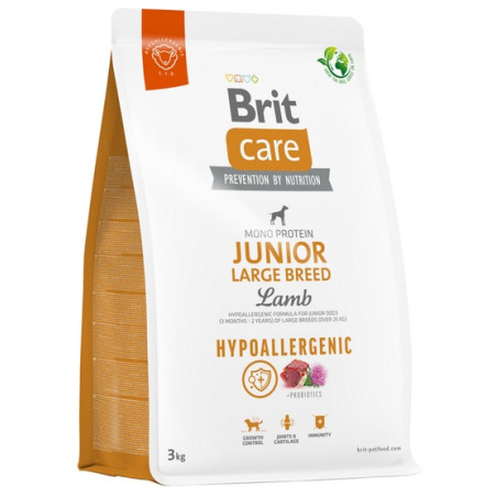 Brit Care Hypoallergenic Junior Large Lamb 3kg - All4Animals