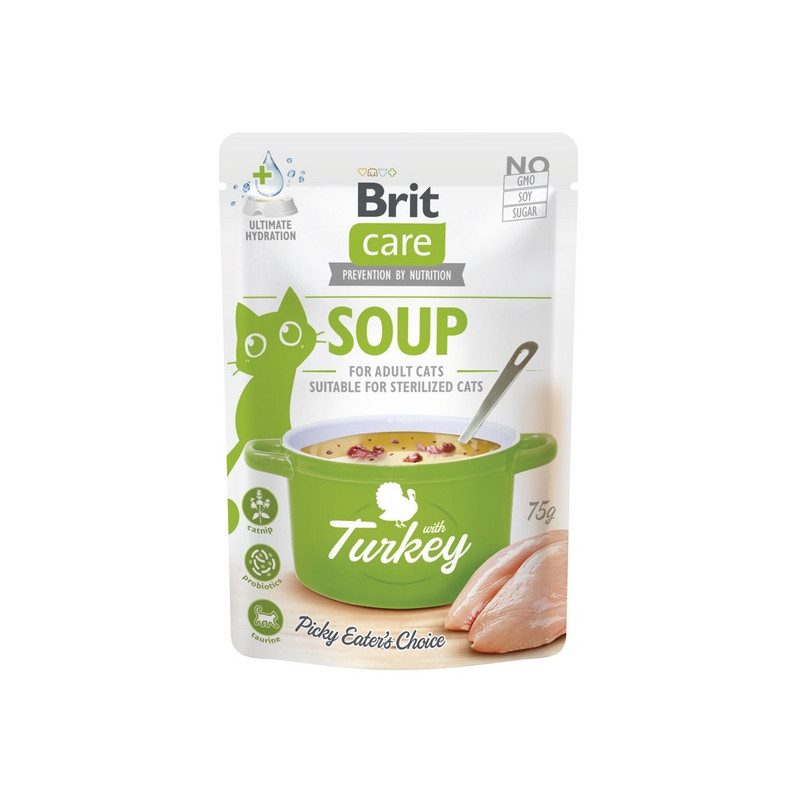 Brit Care Cat Soup Turkey saszetka 75g - All4Animals