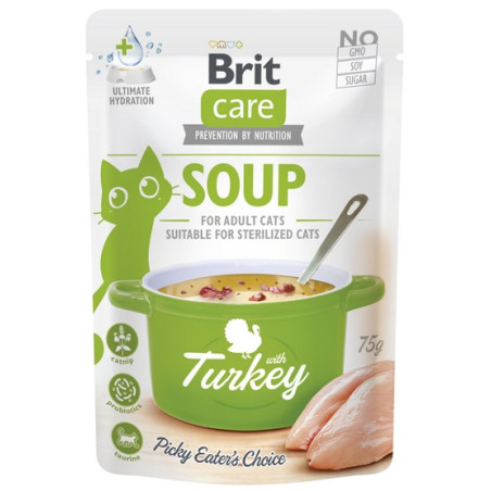 Brit Care Cat Soup Turkey saszetka 75g - All4Animals
