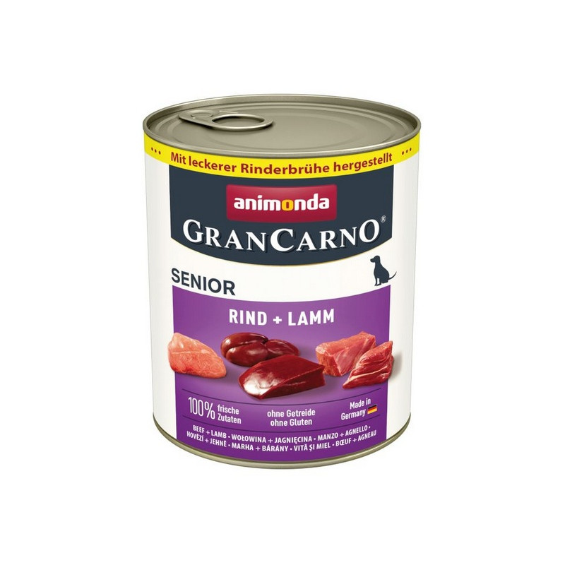 Animonda GranCarno Original Senior Rind Lamm Wołowina + Jagnięcina puszka 800g - All4Animals