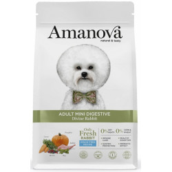 Amanova Dog Adult Mini Digestive Divine Rabbit - królik 800g - All4Animals