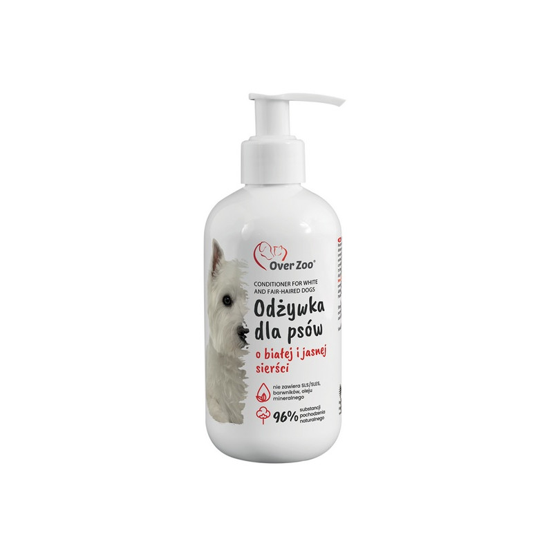 Over Zoo Odżywka dla białej i jasnej sierści 240ml - All4Animals