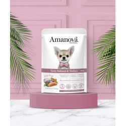 Amanova Dog Adult Tasty Salmon & Turkey - łosoś i indyk saszetka 300g - All4Animals