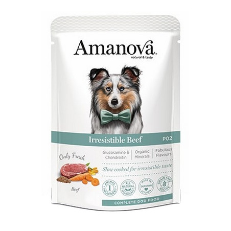 Amanova Dog Adult Irresistible Beef - wołowina saszetka 300g - All4Animals