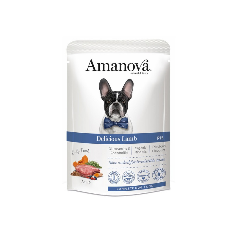 Amanova Dog Adult Delicious Lamb - jagnięcina saszetka 300g - All4Animals