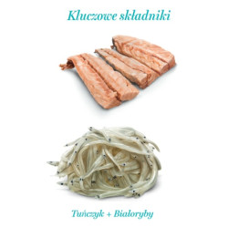 Amanova Cat Tuna & Whitebaits - tuńczyk i białoryby w bulionie puszka 70g - All4Animals