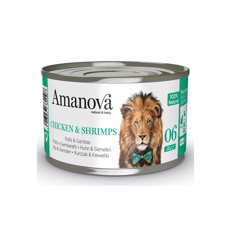Amanova Cat Chicken & Shrimps - kurczak i krewetki w galaretce puszka 70g - All4Animals
