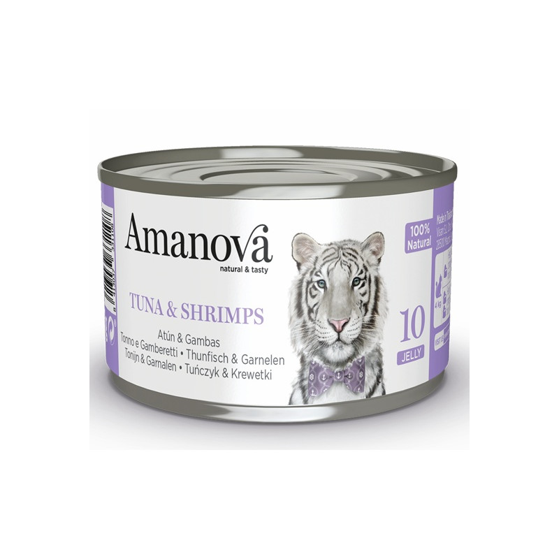 Amanova Cat Tuna & Shrimps - tuńczyk i krewetki w galaretce puszka 70g - All4Animals