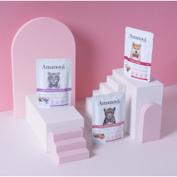 Amanova Cat Tasty Salmon & Turkey - łosoś i indyk saszetka 85g - All4Animals