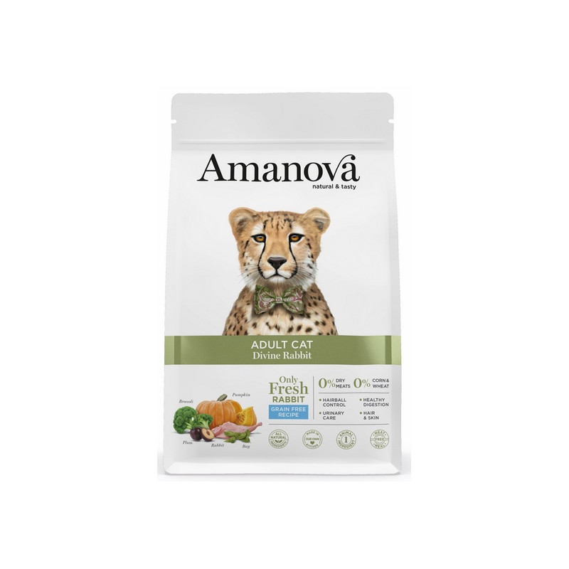Amanova Cat Adult Divine Rabbit - królik 1,5kg - All4Animals