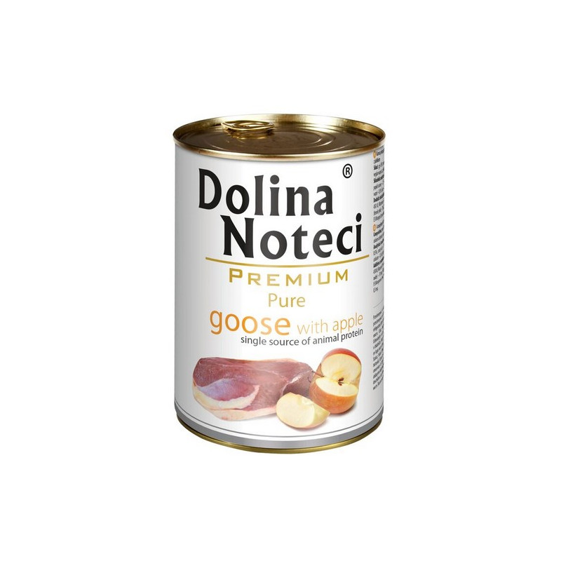 Dolina Noteci Premium Pies Pure Gęś i jabłko puszka 400g - All4Animals