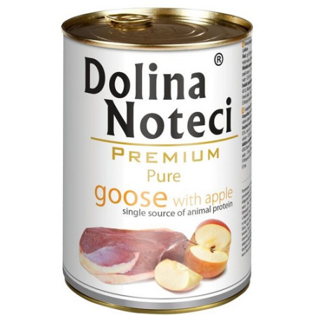 Dolina Noteci Premium Pies Pure Gęś i jabłko puszka 400g - All4Animals