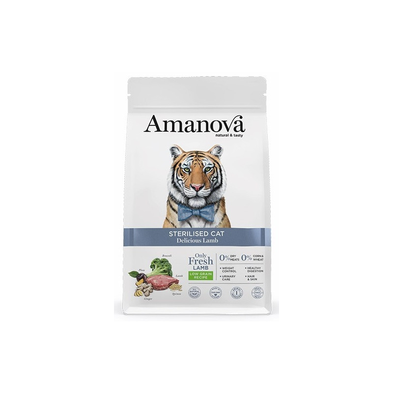 Amanova Cat Sterilised Delicious Lamb - jagnięcina 1,5kg - All4Animals