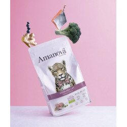 Amanova Cat Sterilised Salmon Deluxe - łosoś 1,5kg - All4Animals