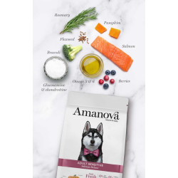 Amanova Dog Adult Sensitive Salmon Deluxe - łosoś 2kg - All4Animals