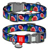 Collar WauDog Nylon Obroża nylonowa z QR-paszportem, plastikowy fastex, wzór FIGA, M 20mm/28-40cm - All4Animals