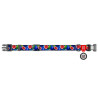 Collar WauDog Nylon Obroża nylonowa z QR-paszportem, plastikowy fastex, wzór FIGA, M 20mm/28-40cm - All4Animals