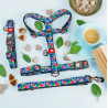 Collar WauDog Nylon Obroża nylonowa z QR-paszportem, plastikowy fastex, wzór FIGA, M 20mm/28-40cm - All4Animals