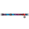 Collar WauDog Nylon Obroża nylonowa z QR-paszportem, plastikowy fastex, wzór LATO, 15mm/25-35cm - All4Animals