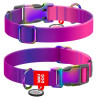 Collar WauDog Recycled Obroża nylonowa z QR-paszportem, gradient XL 25mm x 37-58cm fioletowy - All4Animals