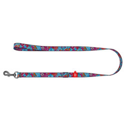 Collar WauDog Nylon Smycz nylonowa regulowana 25mm/152-183cm, wzór LATO - All4Animals