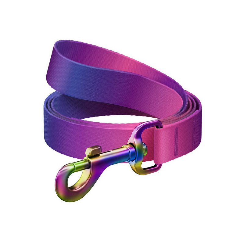 Collar WauDog Recycled Smycz nylonowa, gradient S 15mm/122cm fioletowy - All4Animals