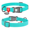 Collar WauDog Waterproof Obroża wodoodporna z QR-paszportem, akumulująca światło, plastikowy fastex, 25mm/34-49cm - All4Animals