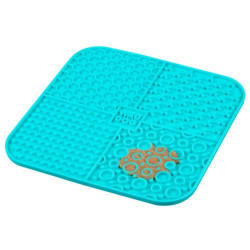 Collar WauDog Silicone Mata do lizania 19x19x1cm niebieska - All4Animals
