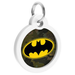 Collar WauDog Smart ID Zawieszka z QR-paszportem okrągła 3cm batman zielony - All4Animals