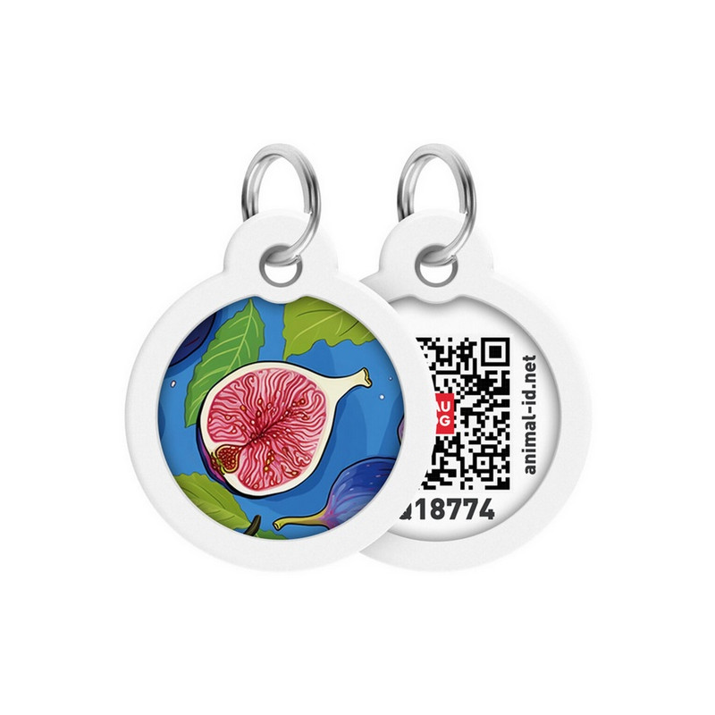 Collar WauDog Smart ID Zawieszka z QR-paszportem okrągła 3cm figa - All4Animals