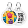 Collar WauDog Smart ID Zawieszka z QR-paszportem okrągła 3cm futrzane potwory - All4Animals