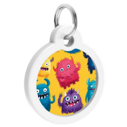 Collar WauDog Smart ID Zawieszka z QR-paszportem okrągła 3cm futrzane potwory - All4Animals