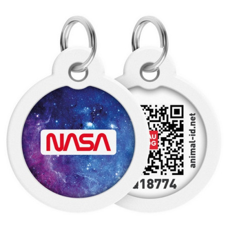 Collar WauDog Smart ID Zawieszka z QR-paszportem okrągła 3cm NASA21 - All4Animals