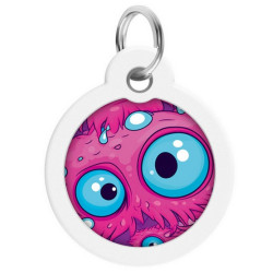 Collar WauDog Smart ID Zawieszka z QR-paszportem okrągła 3cm oko potwora - All4Animals