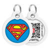 Collar WauDog Smart ID Zawieszka z QR-paszportem okrągła 3cm superman bohater - All4Animals