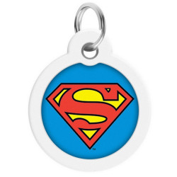 Collar WauDog Smart ID Zawieszka z QR-paszportem okrągła 3cm superman bohater - All4Animals